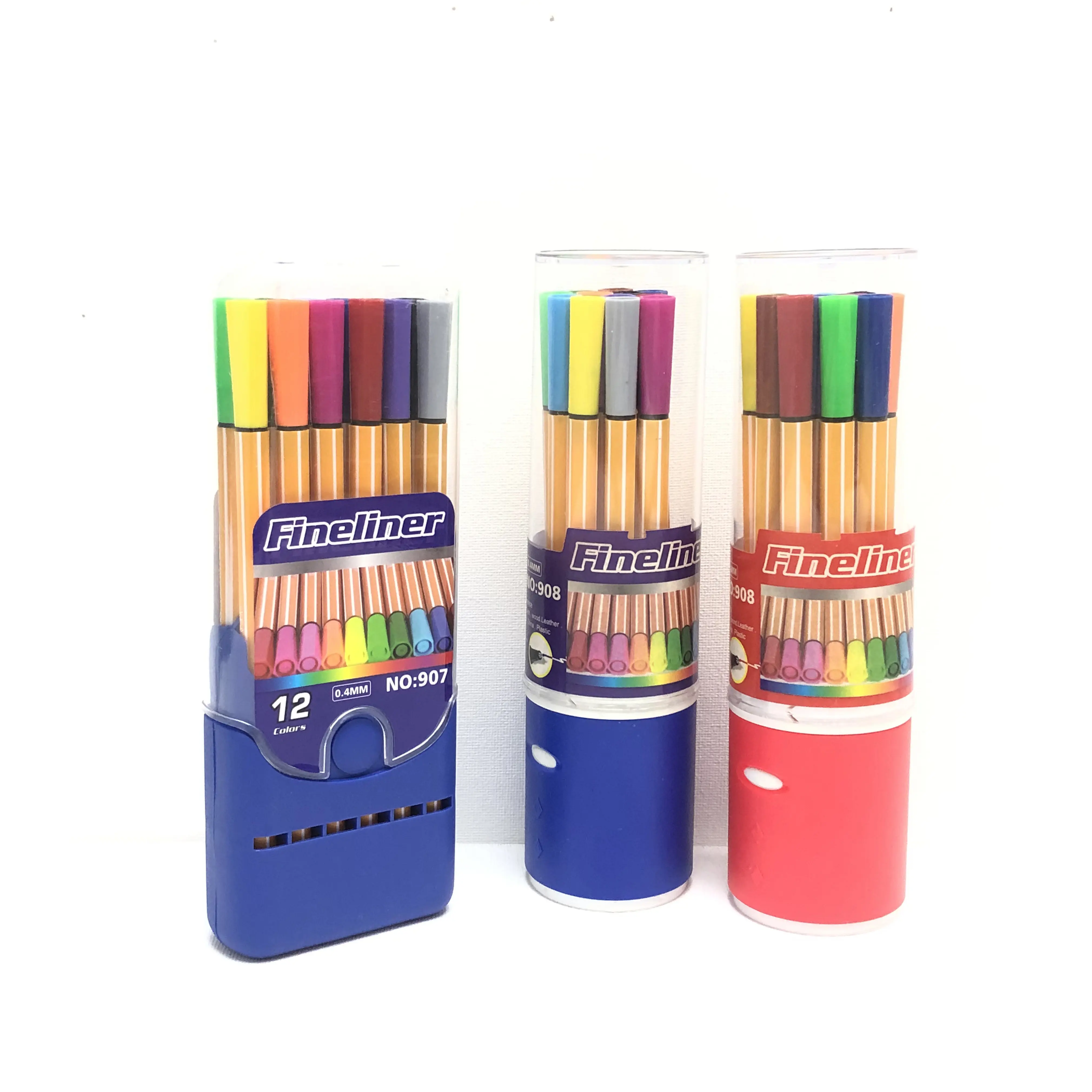 Venta al por mayor, pluma de línea fina, bolígrafo de Color, rotulador de línea fina multicolor de punta de 0,4mm