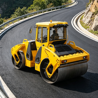 Rouleau compacteur vibrant à double tambour de marque chinoise, poids opérationnel de 13 tonnes, à vendre, machinerie de compactage routier pour l'exportation
