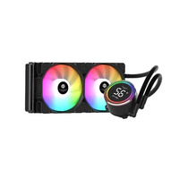 Refroidisseur d'eau AIO pour CPU 240 mm, tête de pompe miroir ARGB, ventilateur hydraulique silencieux, refroidissement liquide pour PC de bureau, vente en gros directe usine