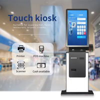 Dispensador de tarjetas de Hotel de 27/32 pulgadas, impresora de boletos, Autocomprobación en quiosco, autoservicio, aceptador de monedas en efectivo, terminal de quiosco de pago