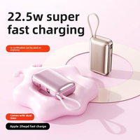 Anpassbares Logo Tragbare Neue Design PD22.5W 10000mAh Schnellladende Li-Polymer Mobile Powerbank mit Halterung 2-in-1 Schnell-Typ-C