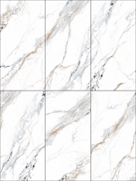 Bahan bangunan Foshan Porcelain Tiles 600x1200mm Ubin Lantai Marmer Full Body Poles Modern Sederhana untuk Ruang Tamu Ruang Makan