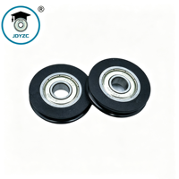 JDYZC Poulie plate pour porte et fenêtre, roulement silencieux, roue en acier recouvert de caoutchouc pour câble de garde-robe domestique 10x38mm 7.8mm