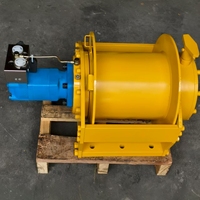 Treuil hydraulique en acier sur mesure avec câble en acier, hauteur de levage de 50 m pour la pêche, les excavateurs, les grues, les navires, le parapente