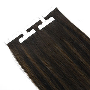 K.S WIGS Elegant Salon Professional 100% Chinese Remy Human Hair <b>Tape</b> Hair Extensions Cuticle Aligned Mini-<b>Tape</b> Hair Extensions - Product Image 5