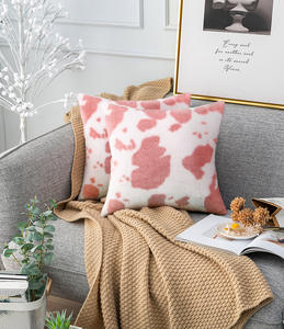 Sarung Bantal Cetak Sapi Dua Sisi, Sarung Bantal Kulit Sapi Imitasi, Penutup Bantal Rumah Pertanian untuk Sofa Rumah dan Pesta 18X18 Inci - Product Image 5