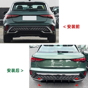 Amp-Z Rear Lip Spoiler Glossy Black For Audi A3 8Y Sline Hatchback 2024 Tuning Style - Product Image 4