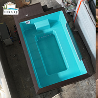 Piscine hors sol classique et confortable en fibre de verre FRP, avec bassin spacieux, spa extérieur, jacuzzi domestique, piscine conteneurisée