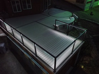 Isolation acoustique verre de sécurité extérieur led verre garde-corps encastré pour bâtiment commercial