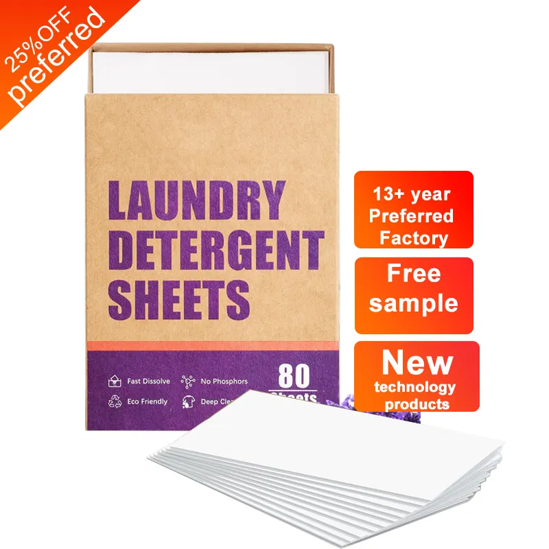 OEM/ODM軽量液体のない環境にやさしい新鮮な香りの衣類洗濯洗剤シート用のディープクリーン洗剤