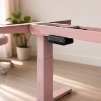Table de travail informatique à moteur unique AOR, cadre métallique, design moderne, longueur extensible, bureau électrique ergonomique intelligent à hauteur réglable