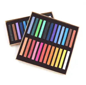 12 Colored Square Pastels, 12 Count Temporary Hair Color stick Soft Pastel  Chalk