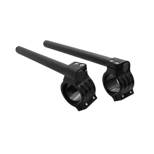 Nhà máy tùy chỉnh 3K kết thúc sợi carbon xe máy tay lái với mũ cao su - Product Image 5