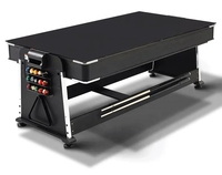 Vente directe d'usine : Table de billard multi-jeux 4 en 1 de 7 pieds avec plateau de salle à manger