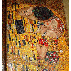 Vendita Calda Design Gustav <span class=keywords><strong>Klimt</strong></span> <span class=keywords><strong>Il</strong></span> Bacio Murale Pannello in Mosaico Motivo Religioso - Product Image 3