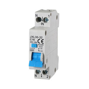 Disjoncteur miniature Gloca Rcbo 1P+N 16A 30mA 220V Courbe C 1 module Montage sur rail DIN - Product Image 1