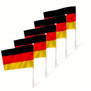Banderas de Alemania, Bandera Nacional Alemana DE, Mini Banderas Pequeñas para Decoración de Pared Exterior con Base Autoadhesiva - Product Image 1