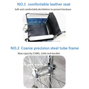 轻质医用轮椅手动轮椅轮椅<span class=keywords><strong>CE</strong></span> MDR家庭护理轮椅座椅厂家直销 - Product Image 2