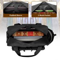 Grande sacoche de transport Oxford pour Bible pour hommes, imperméable, avec fermeture éclair, porte-gobelet et housse de protection pour fournitures d'étude biblique