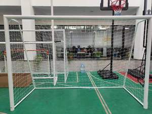 2 in 1 gol a grandezza naturale dopo il calcio di tiro di calcio allenamento futsal goal rete barriera di rete per il calcio - Product Image 2