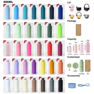 Custom Logo 500ml Reusable Double Walled Stainless Steel Vacuum Insulated Sports Travel Water <b>Bottle</b> 12-24 Hours Thermal Boiling - Product Image 2