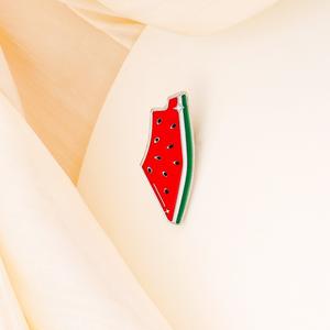 Petit insigne de fruit de pastèque mignon broche palestinienne accessoire de mode créatif pour vêtements veste sac à dos idée cadeau Unique - Product Image 2