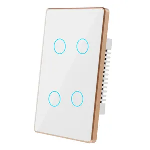 US Tuya zigbee wifi glass panel light touch switch wireless remote control 1/2/3/4gang interruptor intelligent wall smart switch