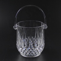 Seau à glace en plastique PS transparent acrylique pour bar KTV, usage spécial, design minimaliste moderne, capacité 1,3 L