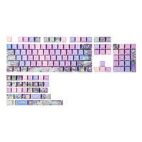KiiBOOM Violet Keycap Set Custom Keycap Layout 133 Keys OEM Profile PBT Full Set Oem Keycap Printing Machine
