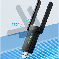 Adaptateur WiFi USB double bande 2,4 GHz 5 GHz 1300 Mbps 802.11AC, mini carte réseau sans fil pour ordinateur