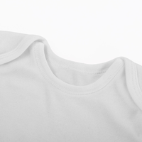 Body en coton blanc à manches courtes pour bébés garçons et filles, vente en gros, logo personnalisé, évacuation de l'humidité pour les vendeurs E-commerce