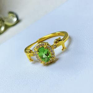 Anillo de Turmalina Natural, Rubí y Topacio, Plata de Ley 925, Corte Ovalado de 5x7mm, Anillo Multigema, Venta al por Mayor para Joyería en Transmisión en Vivo - Product Image 4