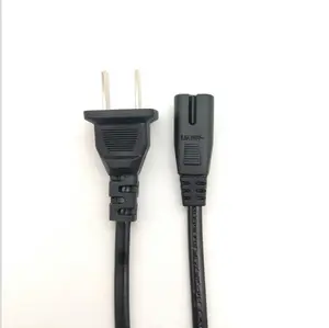 Kabel Daya standar dua inti 2*0.75 kabel daya bersertifikasi PSE steker Jepang ekor splay semua kabel colokan daya tembaga