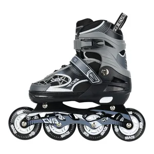 Aisamstar Chaussures de patin à roues alignées professionnelles ajustables Chaussures de course de vitesse et de style libre à roulettes haute performance