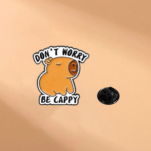 Lindos insignias de capibara de dibujos animados y divertidos, broches personalizados de animales capibara, accesorios de decoración para <span class=keywords><strong>mochilas</strong></span> - Product Image 4