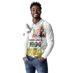 Espíritu DE LA LIBERTAD DE Sudáfrica | Mandela 1994 All-Over Print | Los polos de los hombres con gráfico <span class=keywords><strong>Dove</strong></span>, Map & Protea se pueden personalizar - Product Image 3