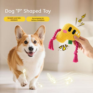 Jouet à mâcher pour chien en polyester durable, design exclusif, écologique, style dessin animé, lettres de l'alphabet, corde de mastication pour soulagement et nettoyage des dents - Product Image 3