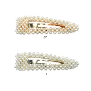 De perlas de moda pelo Clip para mujer elegante diseño coreano encaje Barrette palo de oro/plata de aleación de Metal Clip de pelo de agua boda - Product Image 4