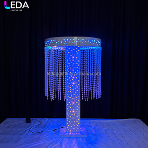 LEDA - Decoración de Mesa de Metal de Diseño Nuevo y Lujoso, Cortina de Luces RGB con Cuentas, Adorno de Cielo Estrellado para Bodas - Product Image 4