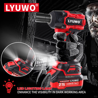 Clé à chocs sans fil LYUWO 21V à moteur sans balais, couple max. 600 Nm, batterie lithium 4,0 Ah, taille de prise 1/2 pouce, pour réparation automobile et roues