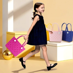 Bolsa de Playa de EVA para Niños, Pequeña, Ligera, Impermeable, Bolsa de Compras de EVA con Orificios, Bolsa de Mano de EVA Lavable para Camping - Product Image 2