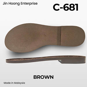 Chaussons pour femmes Jin Hoong C-681 en PVC avec semelle extérieure brune, épaisseur de 18 mm, durables, antidérapants et résistants à l'eau - Product Image 3