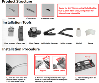 Kabel Serat Optik FTTH SM Simplex LC4601 Konektor Cepat FAST-LC/APC-UPC Adaptor Konektor Serat 3.0mm 0.9mm Kabel Pigtail