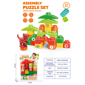 Jouets Lucky, ensemble de blocs de construction en plastique de 27 pièces, petit paradis d'animaux et d'insectes, assemblage de particules, modèle éducatif, jouet - Product Image 2