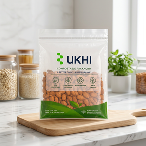 ถุงบรรจุภัณฑ์อาหารอุตสาหกรรมย่อยสลายได้ทางชีวภาพ UKHI Bio Compostable PBAT PLA ทำจากแป้งข้าวโพด สำหรับบรรจุบะหมี่ เยลลี่ และของขวัญ ความหนา 50 ไมครอน - Product Image 5