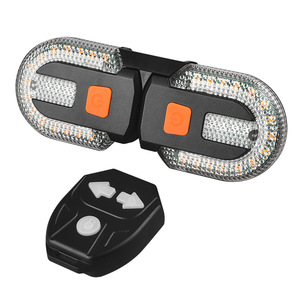 ไฟท้ายจักรยาน Yueli พร้อมรีโมทควบคุมไฟเลี้ยว LED ชาร์จ USB ได้ กันน้ำ IPX4 ไฟเตือนสำหรับขี่กลางคืน - Product Image 1
