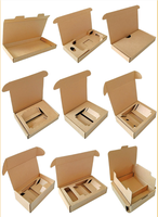 Carpeta de Papel Kraft Marrón Corrugado Reciclado Ecológico con Logotipo Personalizado en Relieve de Alta Calidad con Inserto de Cartón para Envío