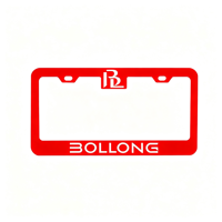 BOLONG NOUVEAUTÉ Cadre de plaque d'immatriculation de voiture en plastique ABS, taille US 12x6, support de numéro vierge, logo personnalisé, ODM, décoration automobile