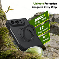 Étui magnétique rotatif multifonctionnel compatible avec iPhone Duo Fold, support 360°, protection complète de la charnière