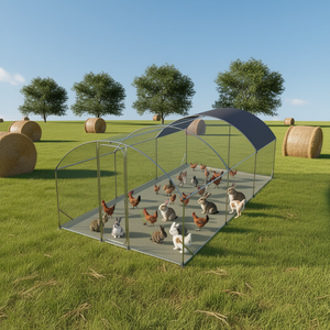 Gallinero metálico Db de 19.7x9.8x6.6 pies, jaula de acero inoxidable para gallinas ponedoras y conejos, uso agrícola. - Product Image 2